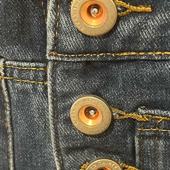 Sixty Thirty Vintage Blue Denim Overalls, Barrel Leg, size Large - Picture 5 of 10